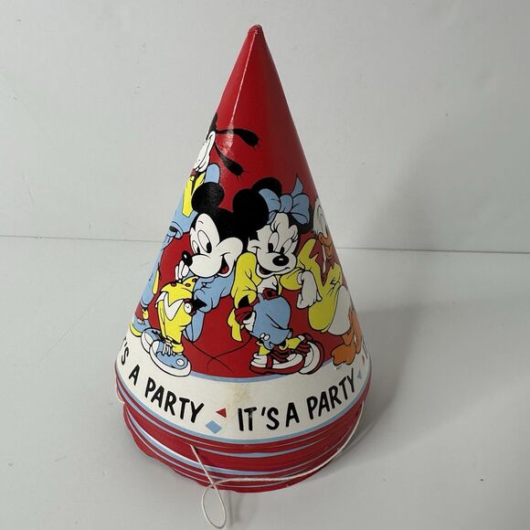 9 Vintage Disney Party Hats Mickey Minnie Goofy Junk Journal Photo Booth Prop - Picture 6 of 15